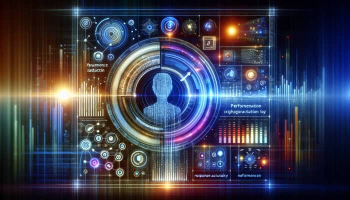 Early Virtual Assistant Feedback: A digital interface showing user feedback metrics and virtual assistants analyzing data for performance enhancement.